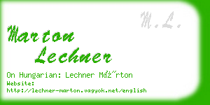 marton lechner business card